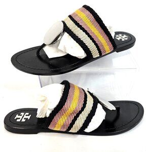 Tory Burch Zoey Tan Leather Ballet Sandals Women's Size 8M